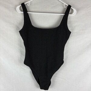 Aerie One Piece Cheeky Swimsuit Black Size M